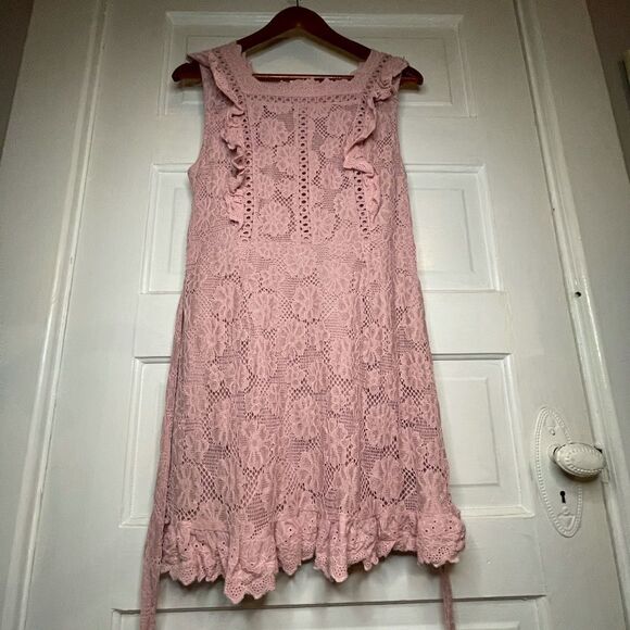 entro Blush Lace Sleeveless Summer Dress - Picture 4 of 14